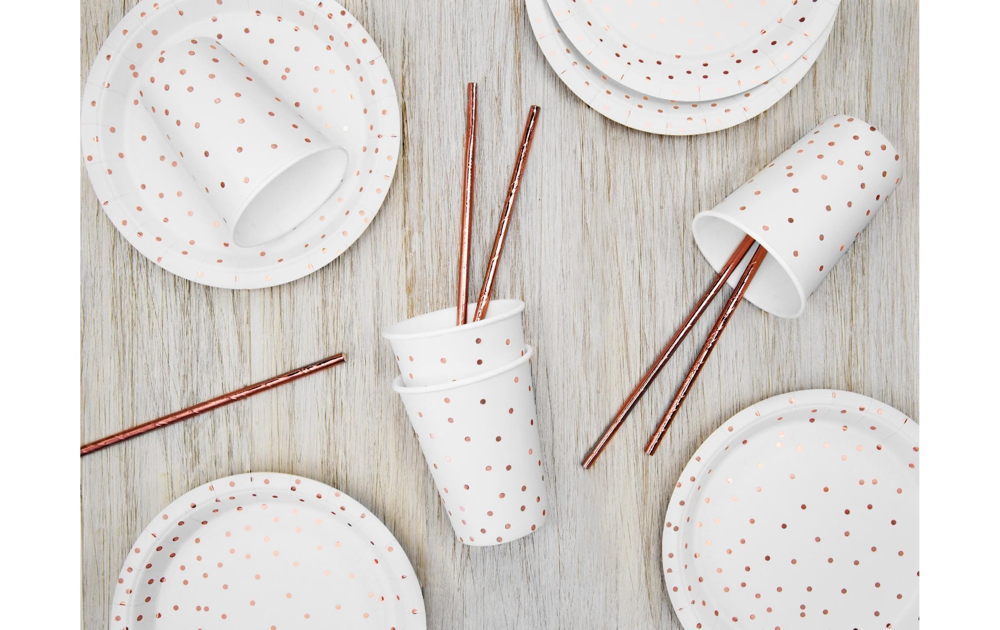 PartyDeco Trinkbecher, Papier/Karton – 2,6 dl, Weiss – 6 Stk.