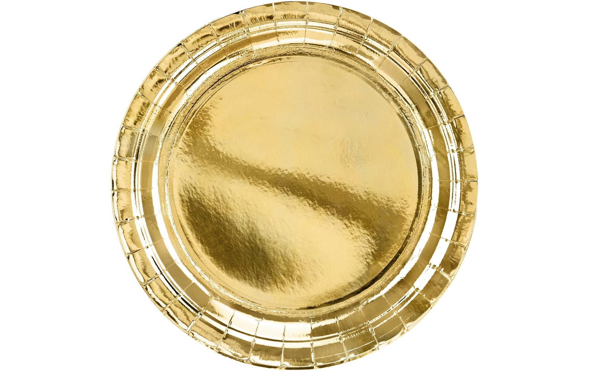 PartyDeco Teller, Papier/Karton – Ø 23 cm, gold – 6 Stk.