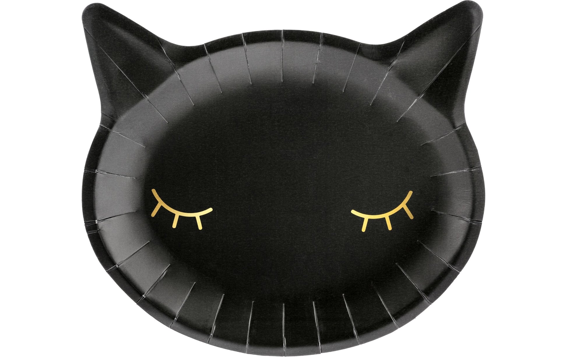 PartyDeco Teller, Papier/Karton – 22 × 20 cm, schwarz – 6 Stk.
