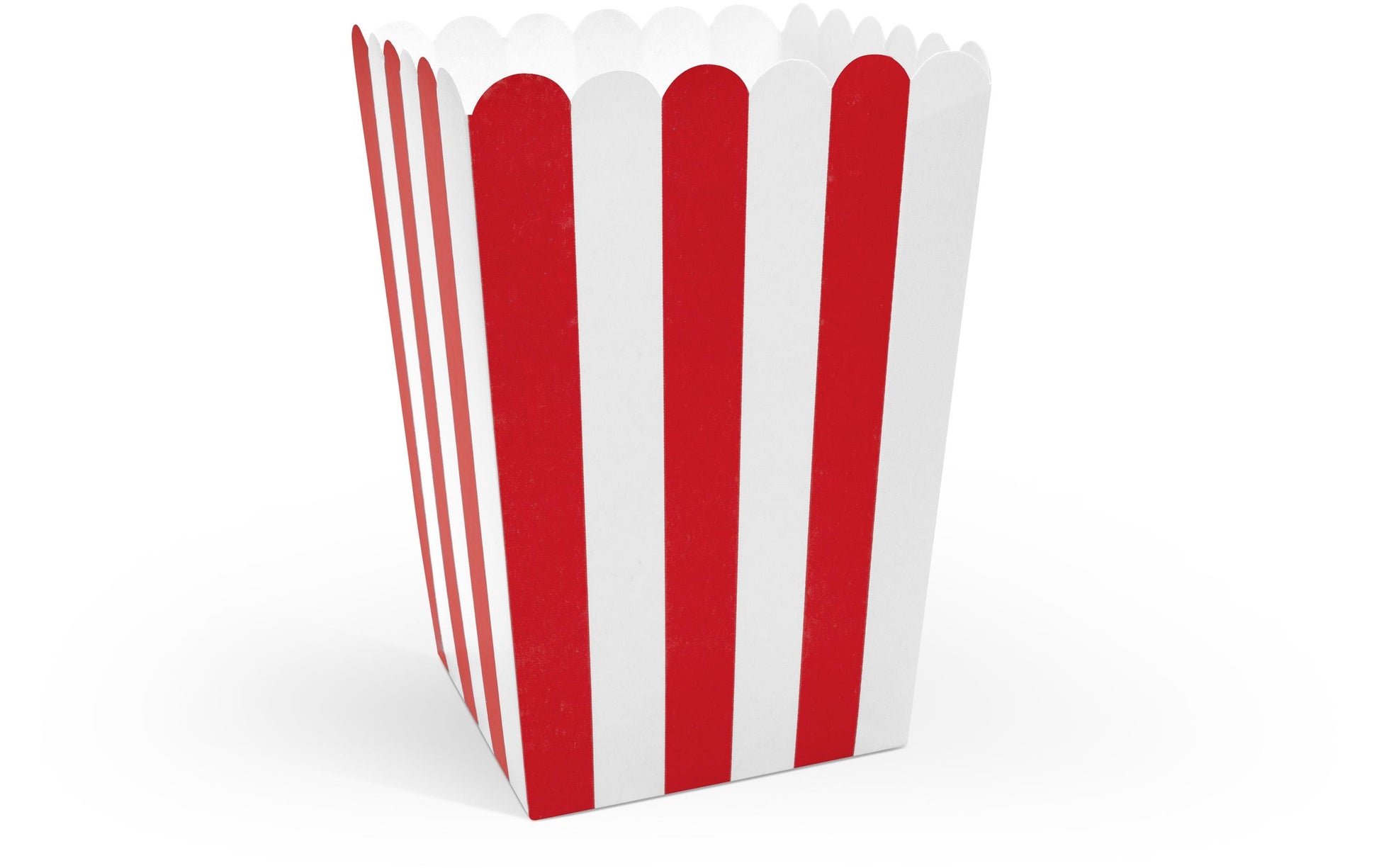 PartyDeco Fingerfood-Schale, Papier, quadratisch – 70 × 70 × 125 mm – Rot/Weiss – 6 Stk.