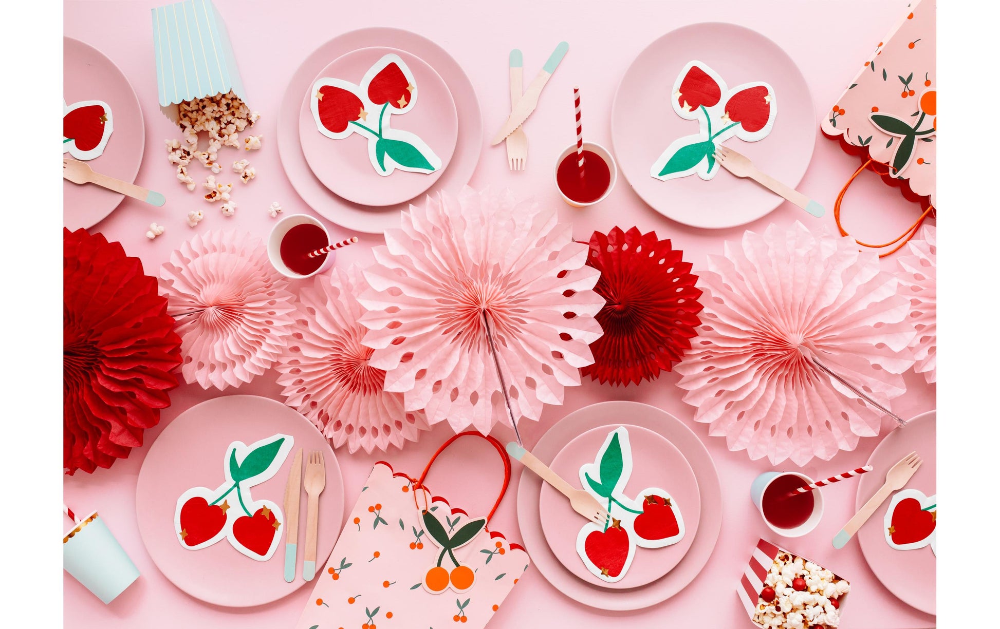 PartyDeco Fingerfood-Schale, Papier, quadratisch – 70 × 70 × 125 mm – Rot/Weiss – 6 Stk.