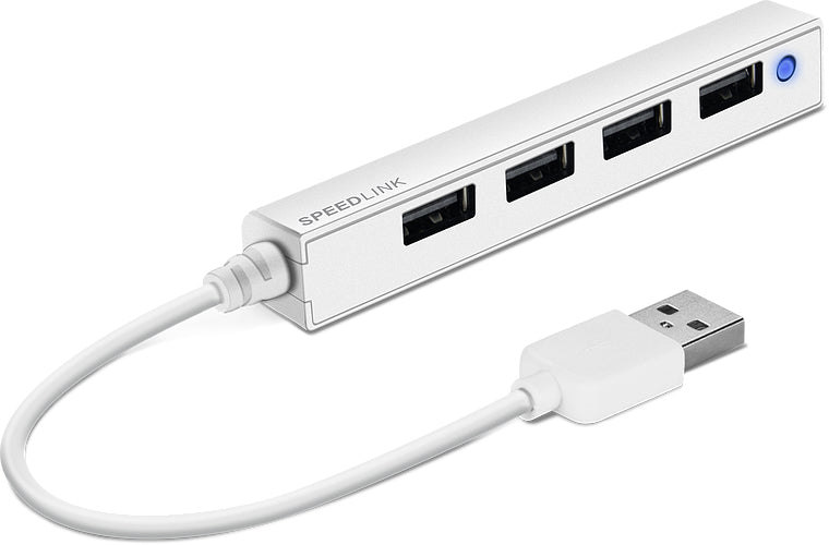 SPEEDLINK SL140000W USB-Hub – USB 2.0, 4× USB-A