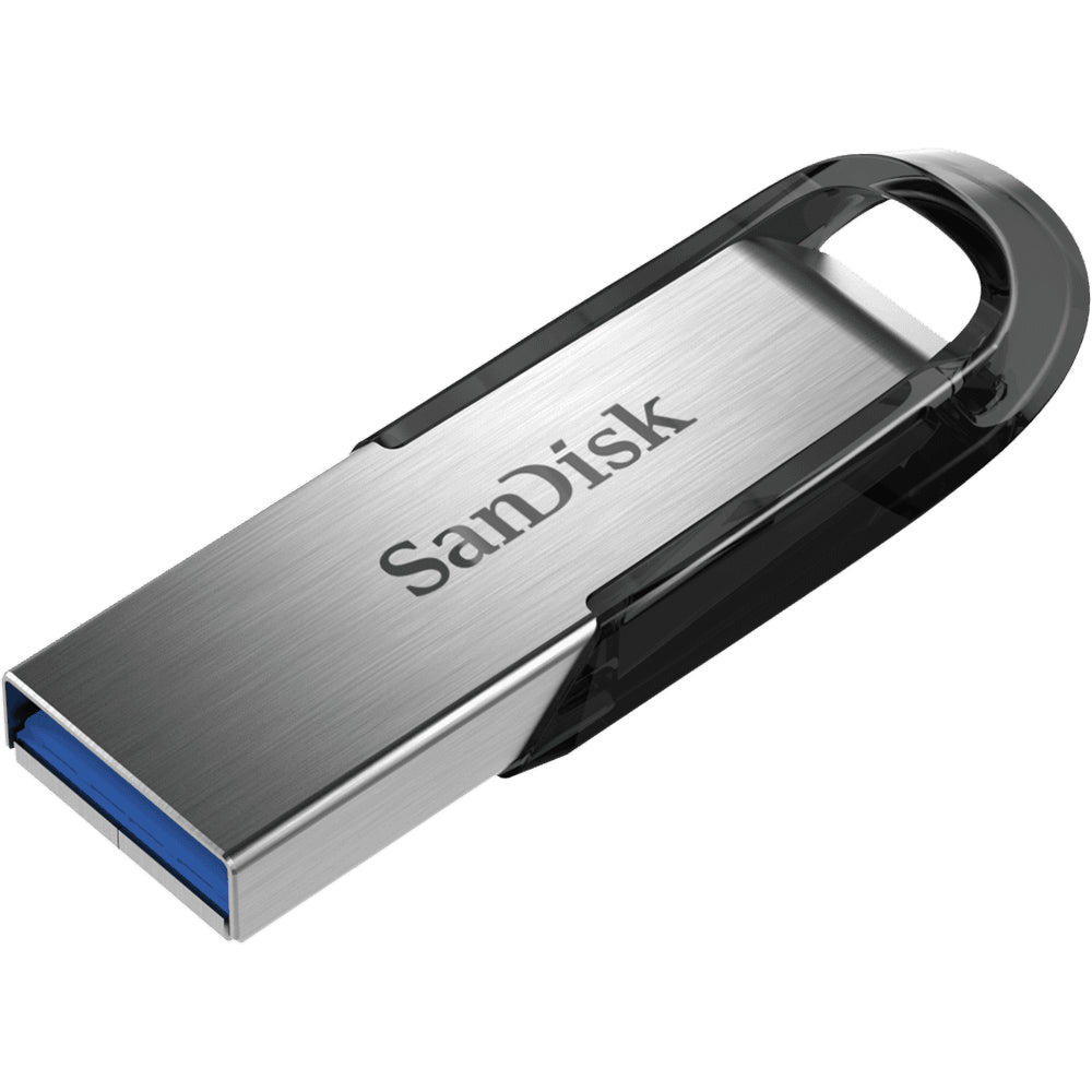 SanDisk Ultra Flair USB-Stick 16 GB – USB-A 3.2 Gen 1, 130/10 MB/s, AES-128, ohne Deckel, Silber