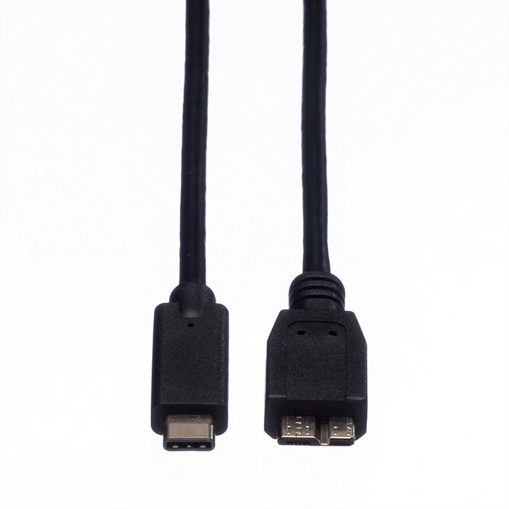 ROLINE USB-Kabel, USB-C zu Micro-USB, 1 m, USB 3, Lade-/Datenkabel