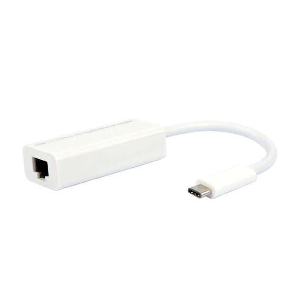 ROLINE 12.02.110 Netzwerkadapter USB-C zu RJ-45 – 1 Gbit/s, USB 3.1, für Windows XP/7/8, Mac OS 10, Weiss