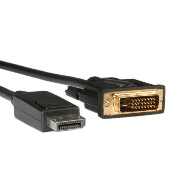 ROLINE DisplayPort auf DVI Kabel DP 1.1 1080p 60 Hz – 5 m – verriegelbar