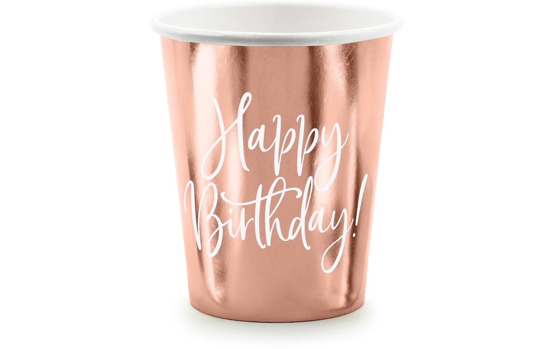 PartyDeco Becher, Papier – 2,6 dl, Roségold – 6 Stk.