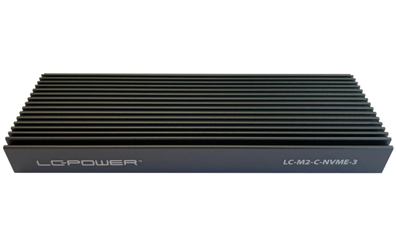 LC-Power LC-M2-C-NVME-3 – 1-Bay Gehäuse, USB-C 10 Gbit/s, für M.2 (22/30/42/60/80 mm)
