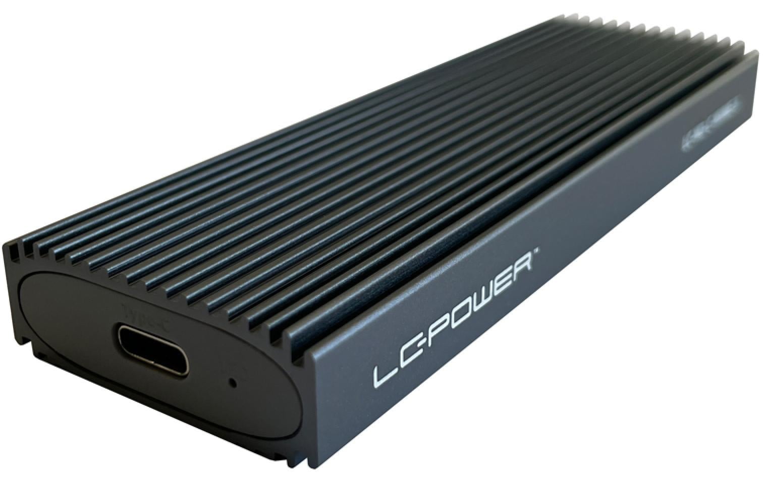 LC-Power LC-M2-C-NVME-3 – 1-Bay Gehäuse, USB-C 10 Gbit/s, für M.2 (22/30/42/60/80 mm)