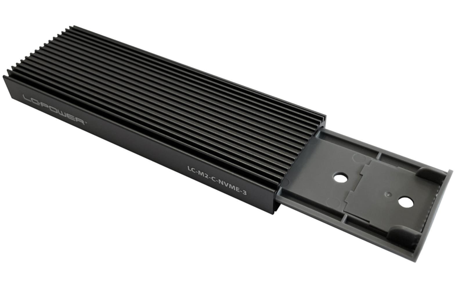 LC-Power LC-M2-C-NVME-3 – 1-Bay Gehäuse, USB-C 10 Gbit/s, für M.2 (22/30/42/60/80 mm)