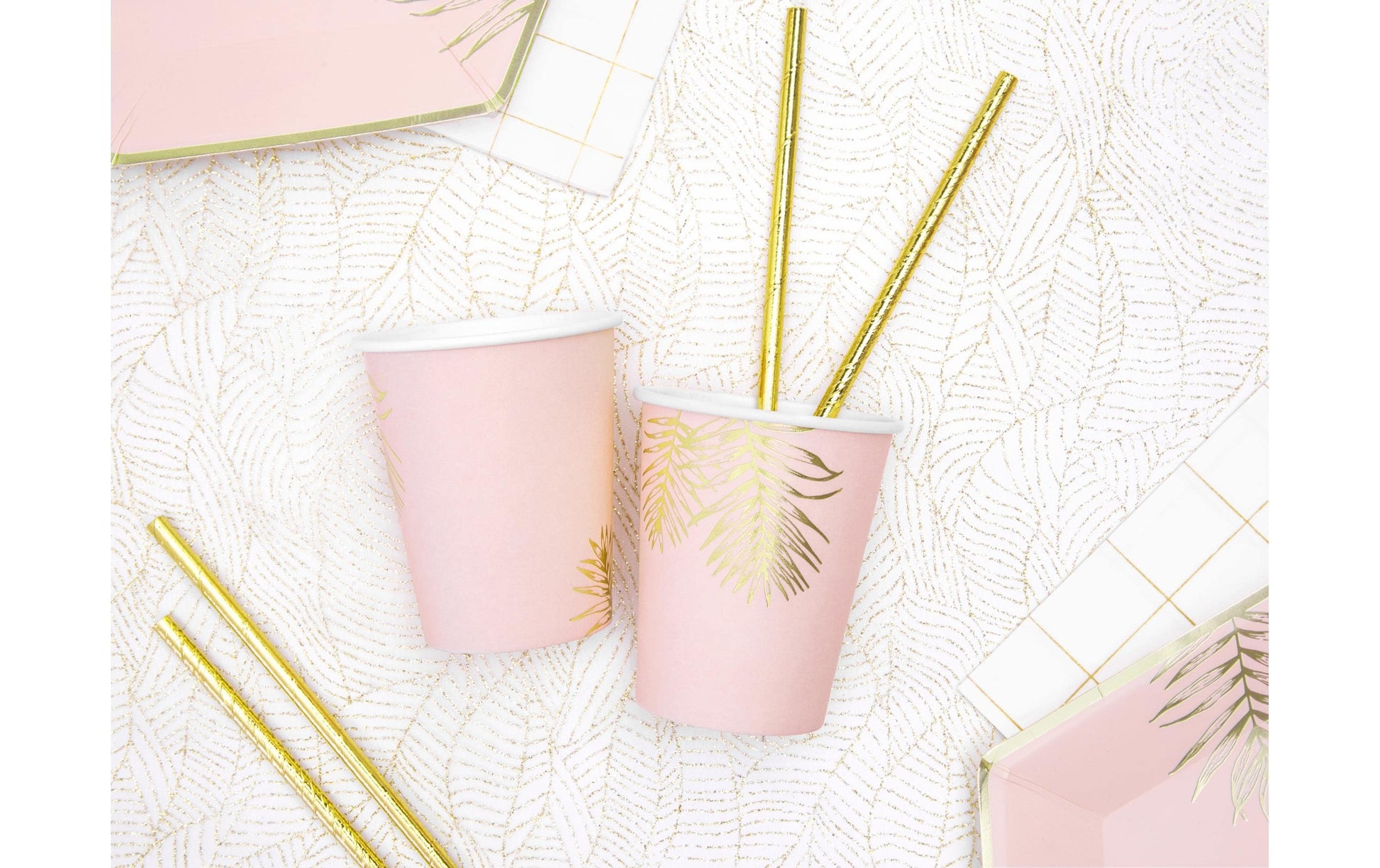PartyDeco Trinkbecher, Papier – 2,2 dl Rosa – 6 Stk.