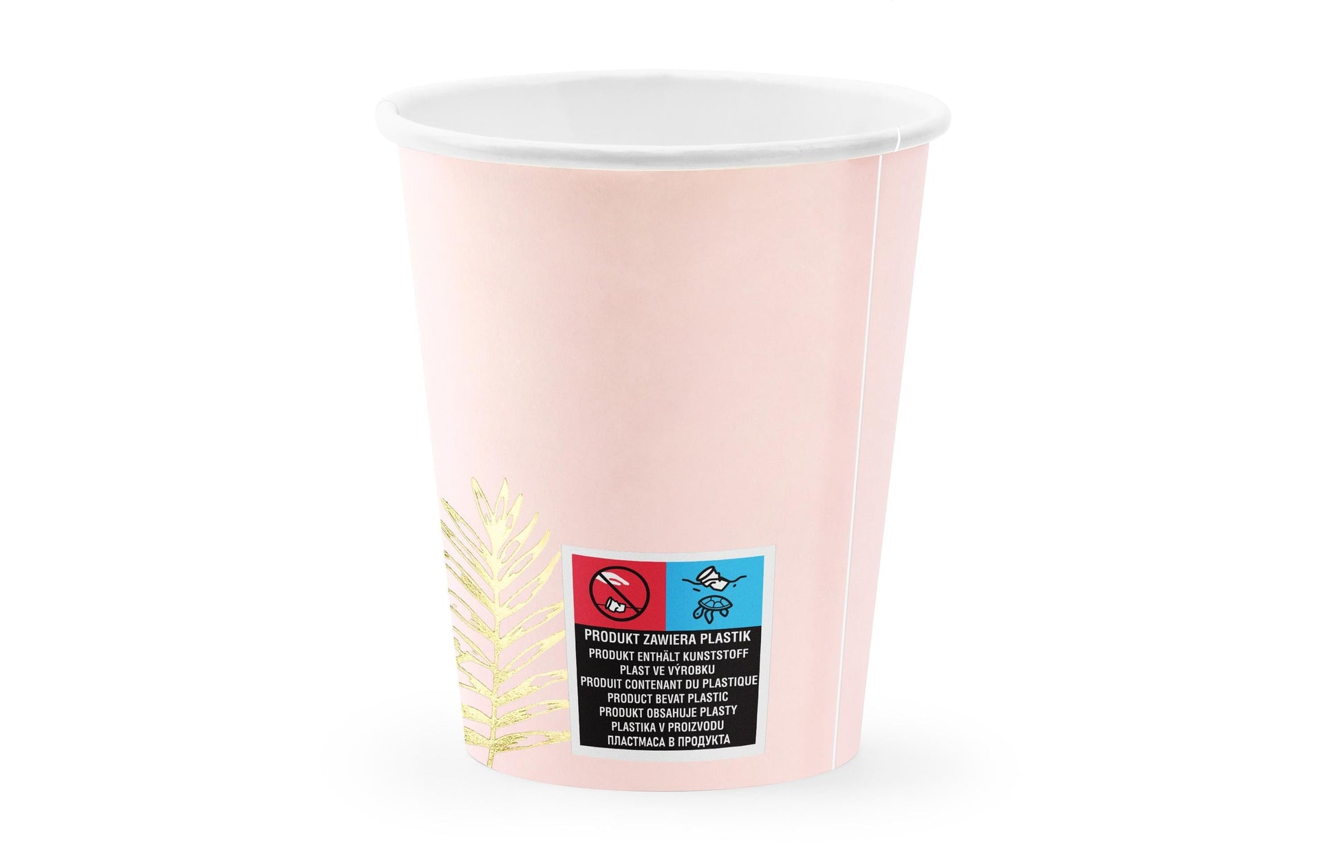 PartyDeco Trinkbecher, Papier – 2,2 dl Rosa – 6 Stk.