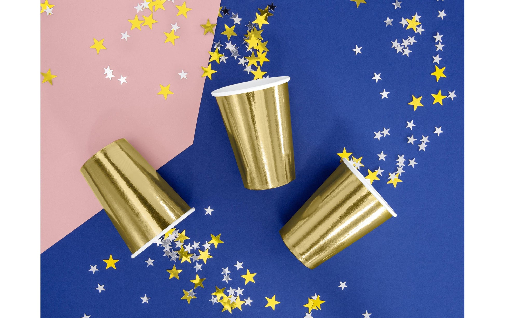 PartyDeco Becher, Papier – 2,2 dl – Gold – 6 Stk.