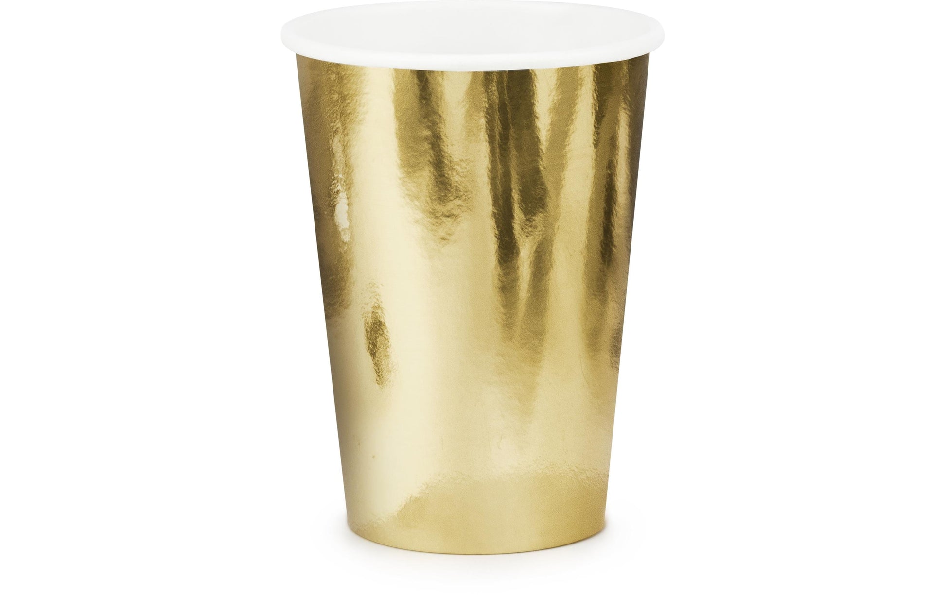 PartyDeco Becher, Papier – 2,2 dl – Gold – 6 Stk.
