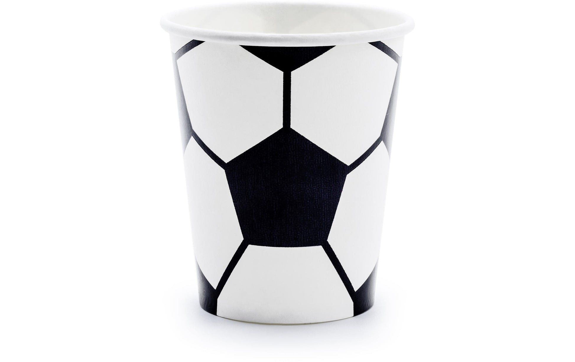 PartyDeco Trinkbecher, Papier/Karton – 2,6 dl, Schwarz/Weiss – 6 Stk.