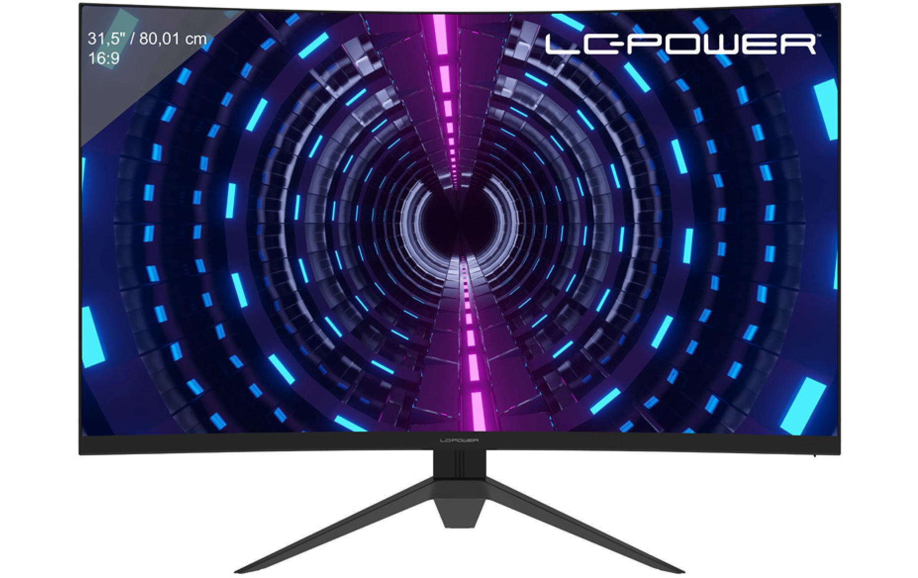 LC-Power LC-M32-QHD-165-C-V2 – Monitor, 31,5", 300 cd/m², Gebogen, FreeSync Premium, VESA 100 × 100, Schwarz