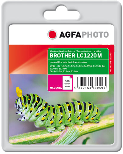 AgfaPhoto APB1220MD Magenta Tintenpatrone (Kompatibel) – 300 Seiten – für Brother LC-1220