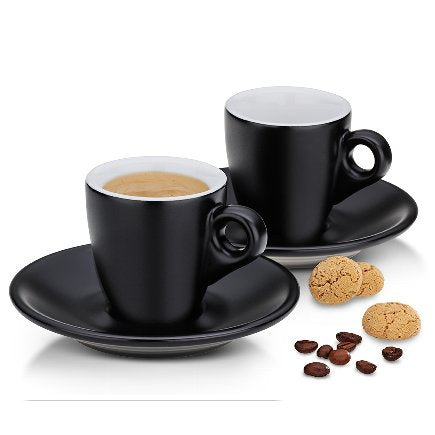 Kela Espressotasse – 50 ml, H 6,5 cm, Keramik, schwarz