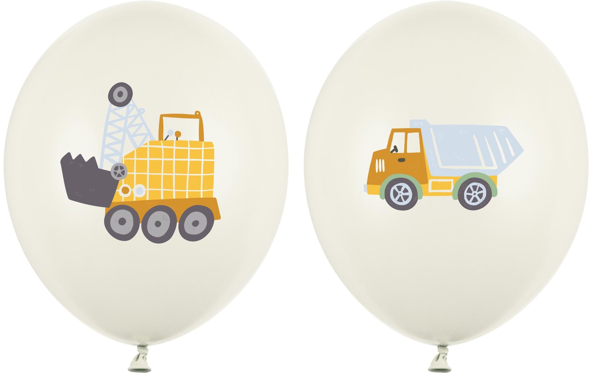 PartyDeco Luftballon, Latex, Baufahrzeuge, Ø 300 mm, 50 Stück