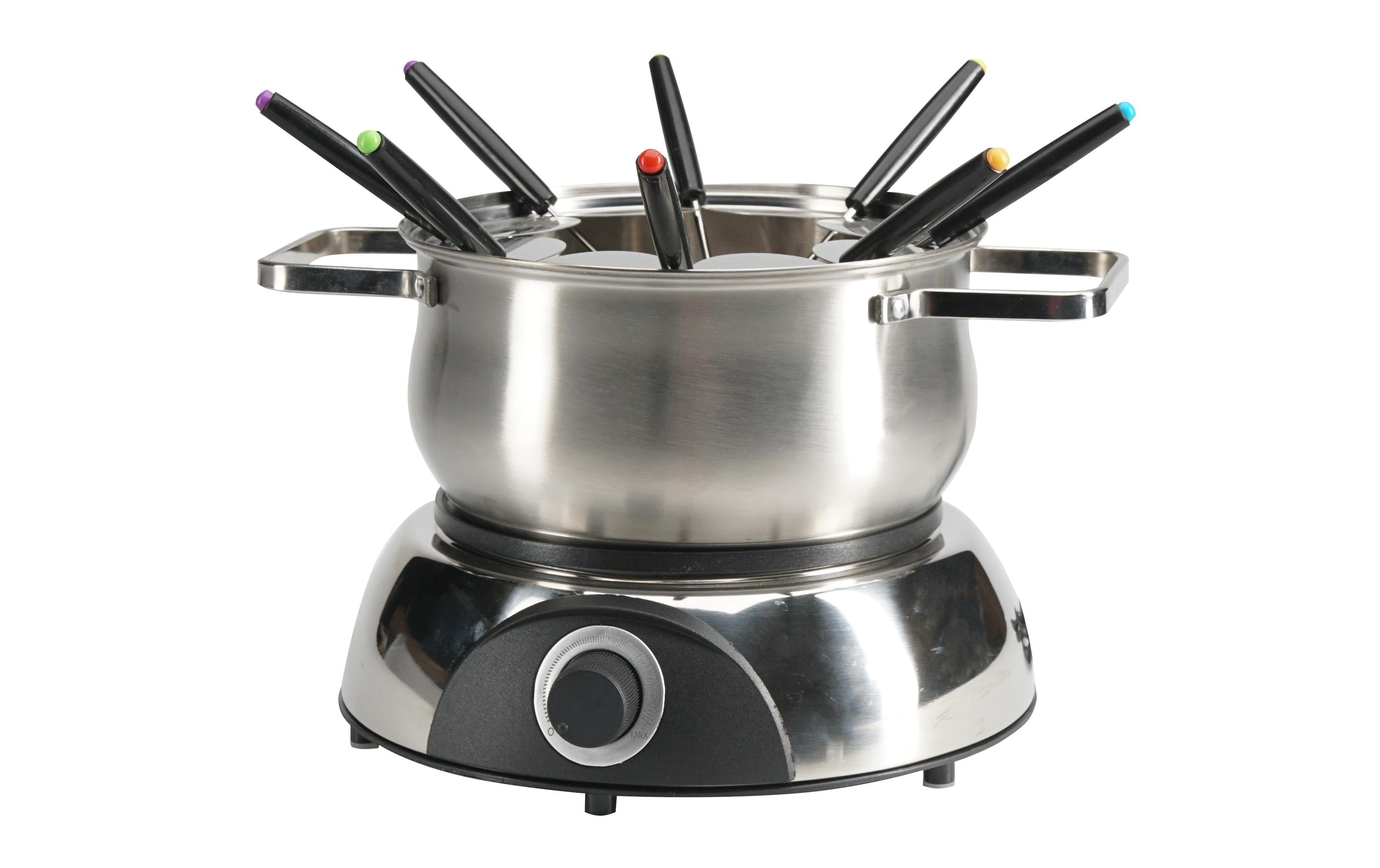 Nouvel Fondue-Set Silva – Edelstahl, Ø 25 cm, 8 Personen, elektrisch