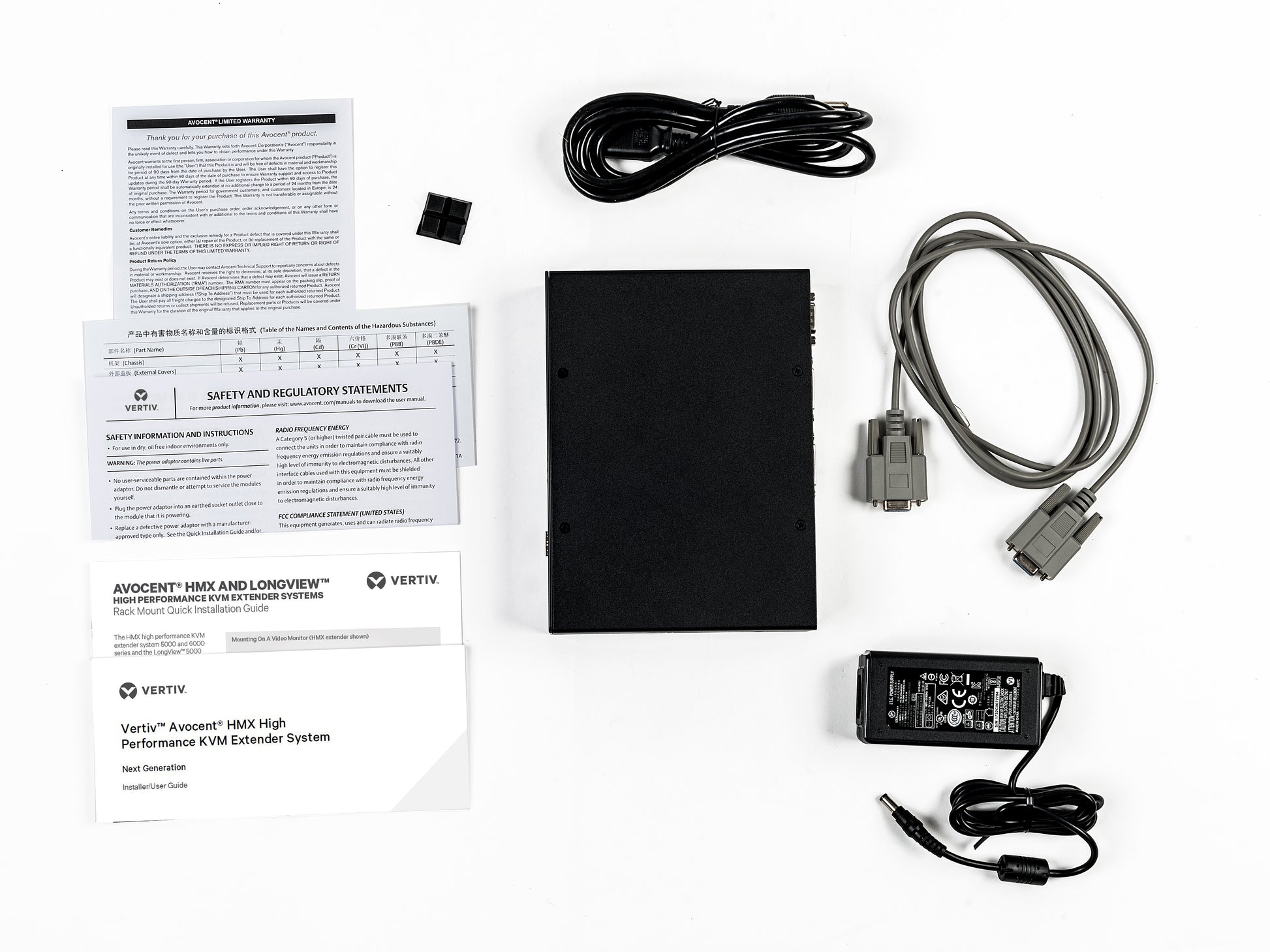 Vertiv HMX RX – KVM-Extender RX Dual DVI-D – 1920 × 1200/60 Hz, USB 2.0, Audio, Rack 1U
