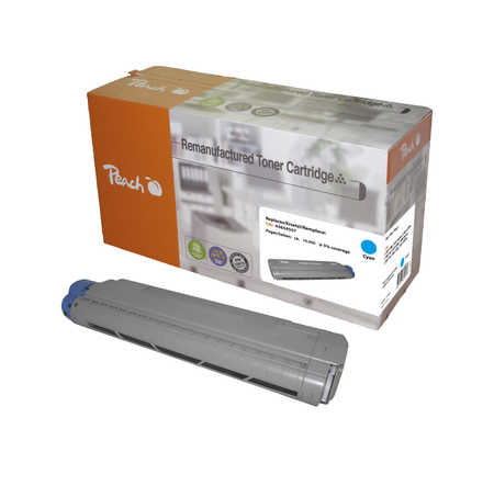 Peach Toner 44844507 – cyan, 10'000 Seiten – für OKI C 831 CDTN/C 831 DM/C 831 DN und andere