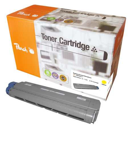 Peach Toner 44844613 – gelb, 7300 Seiten – für OKI C 822 CDTN/C 822 DN/C 822 N und andere