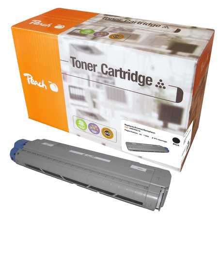 Peach PT607 (44844616) schwarzer Toner – kompatibel – 7'000 Seiten – für OKI C 822 CDTN/C 822 DN/C 822 N u. a.