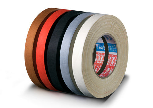 tesa Gewebeband 4541 – 50 mm × 50 m, schwarz, wiederablösbar