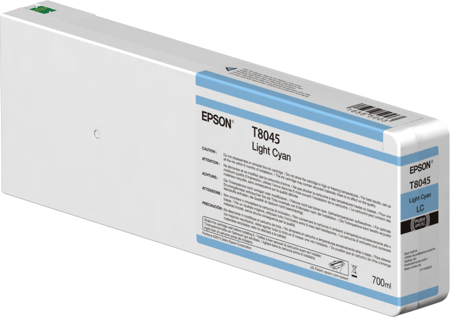 Epson Tintenpatrone T804500 (SC-P 6000 STD), Cyan, 700 ml – für SC-P 6000
