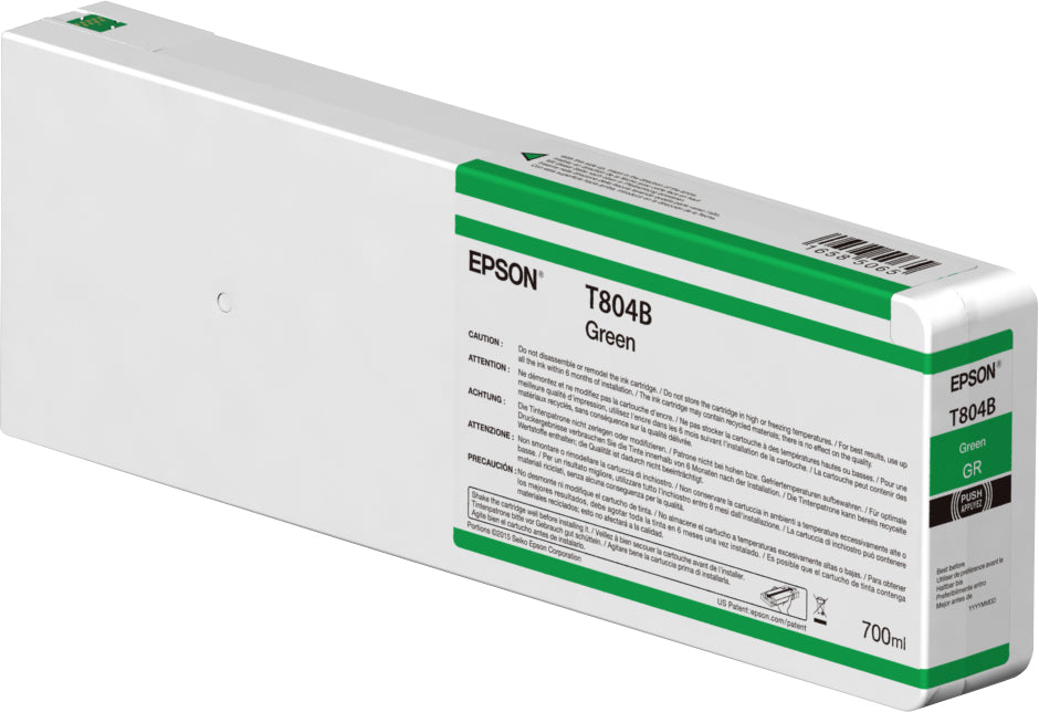 Epson Tintenpatrone T804B00 (C13T804B00), grün, 700 ml, original – für SureColor SC-P7000, SC-P9000 und andere