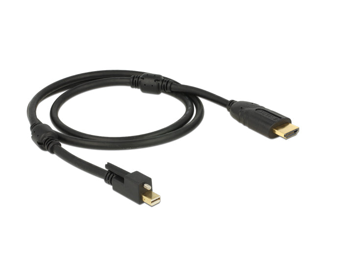 DeLOCK Mini-DisplayPort auf HDMI Kabel DP 1.2 4K 60 Hz – 2 m – verriegelbar
