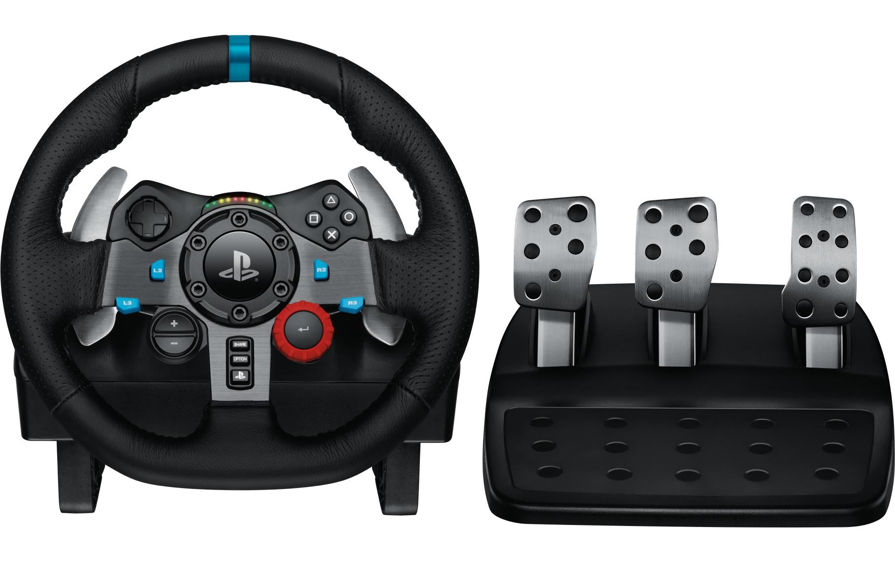 Logitech G G29 – Lenkrad + Pedale – USB (kabelgebunden), Force-Feedback, Schwarz – für PS5, PS4 & PC