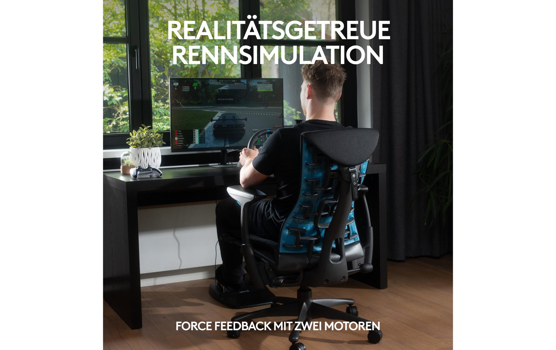 Logitech G G29 – Lenkrad + Pedale – USB (kabelgebunden), Force-Feedback, Schwarz – für PS5, PS4 & PC