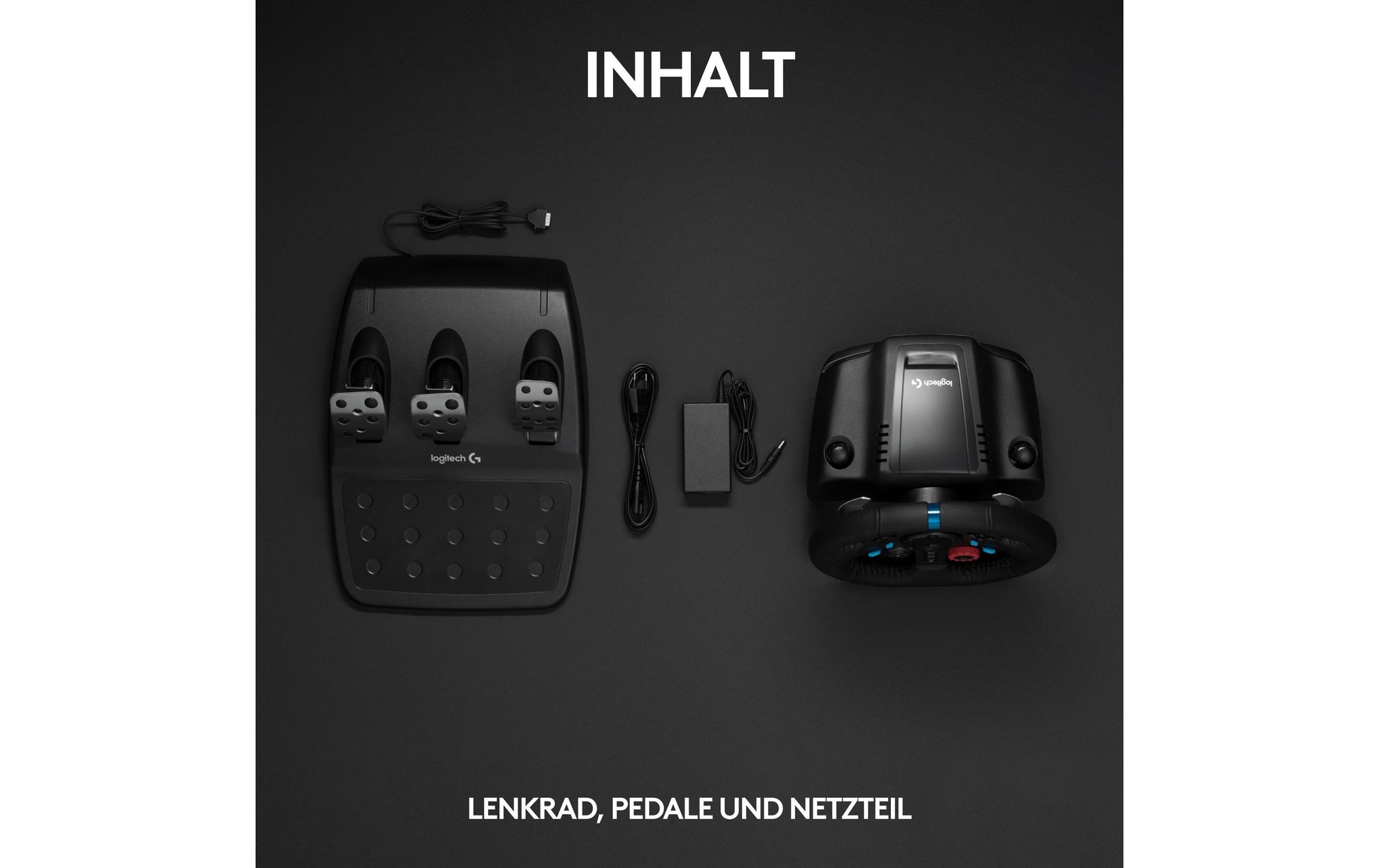 Logitech G G29 – Lenkrad + Pedale – USB (kabelgebunden), Force-Feedback, Schwarz – für PS5, PS4 & PC