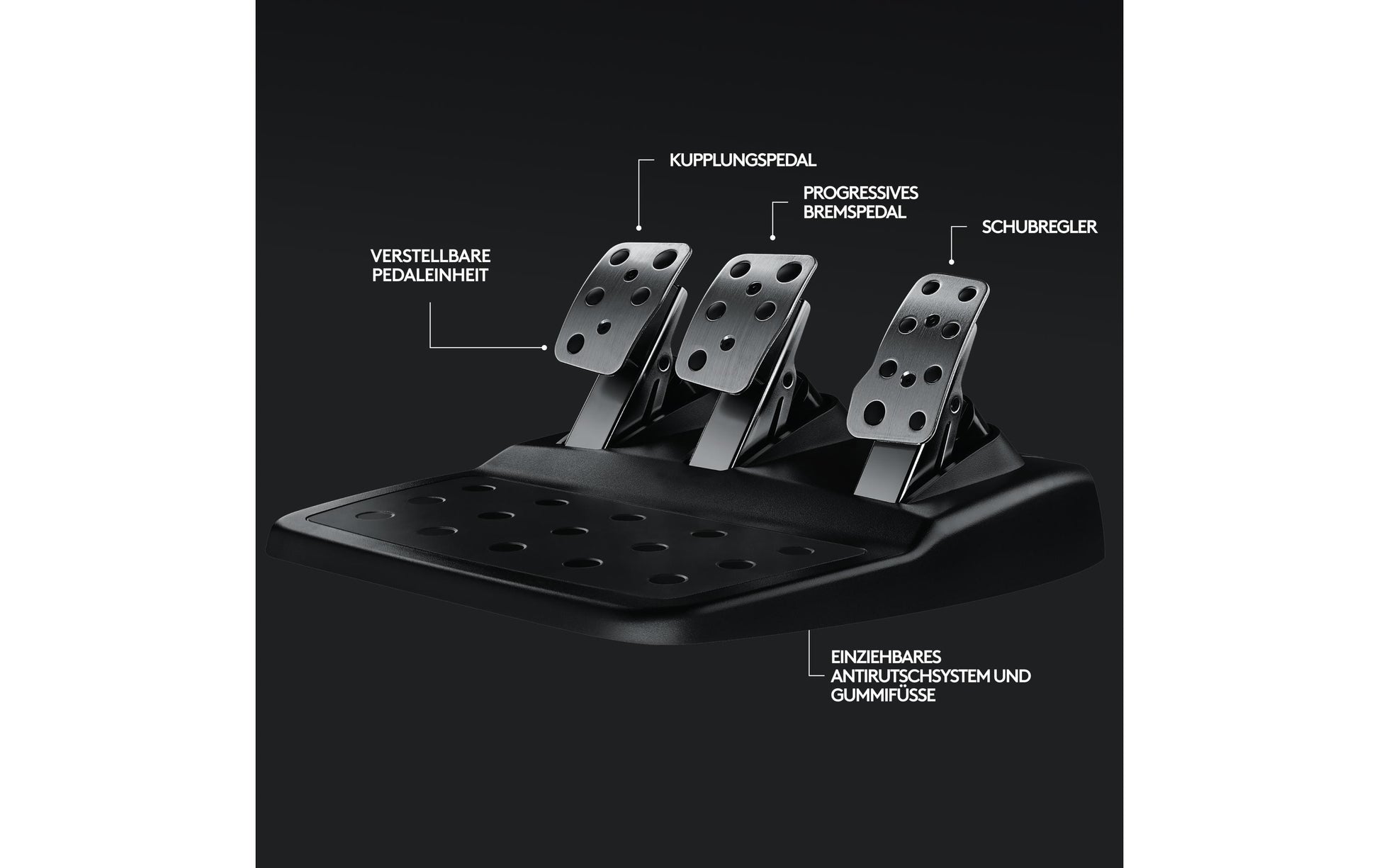 Logitech G G29 – Lenkrad + Pedale – USB (kabelgebunden), Force-Feedback, Schwarz – für PS5, PS4 & PC