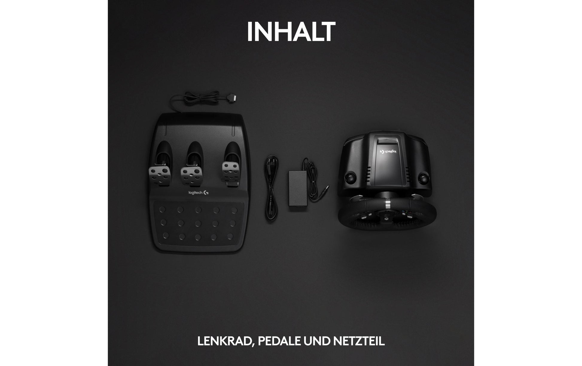Logitech G G920 Driving Force – Lenkrad + Pedale – Kabelgebunden (USB‑A), Kraft-Rückmeldung, Schwarz