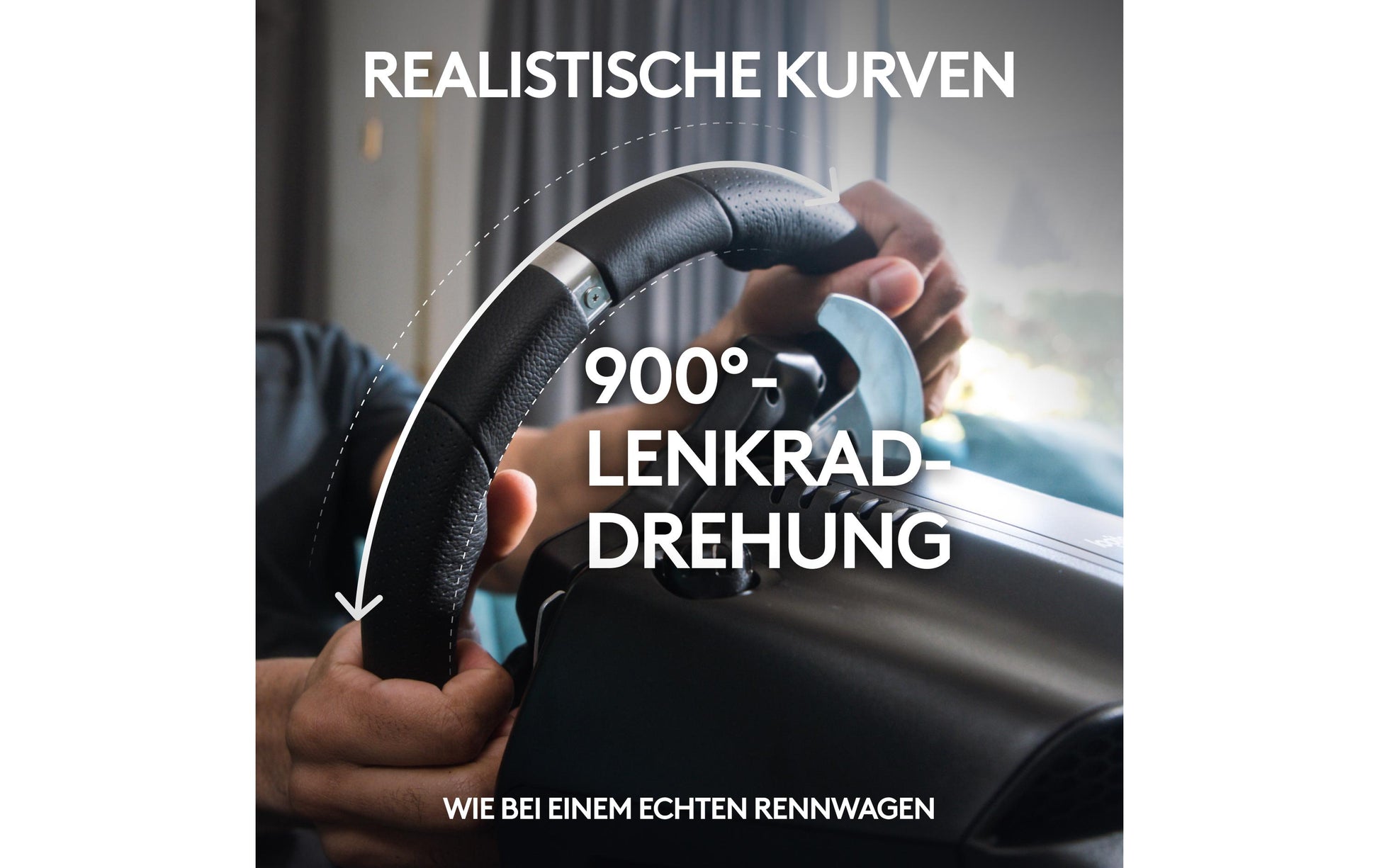 Logitech G G920 Driving Force – Lenkrad + Pedale – Kabelgebunden (USB‑A), Kraft-Rückmeldung, Schwarz