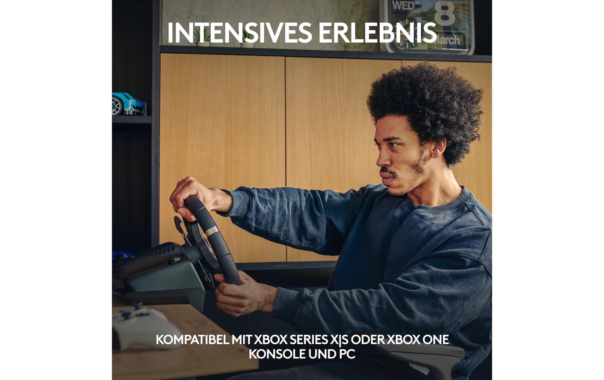 Logitech G G920 Driving Force – Lenkrad + Pedale – Kabelgebunden (USB‑A), Kraft-Rückmeldung, Schwarz