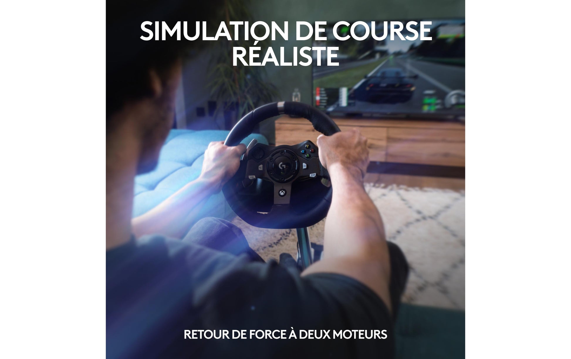 Logitech G G920 Driving Force – Lenkrad + Pedale – Kabelgebunden (USB‑A), Kraft-Rückmeldung, Schwarz