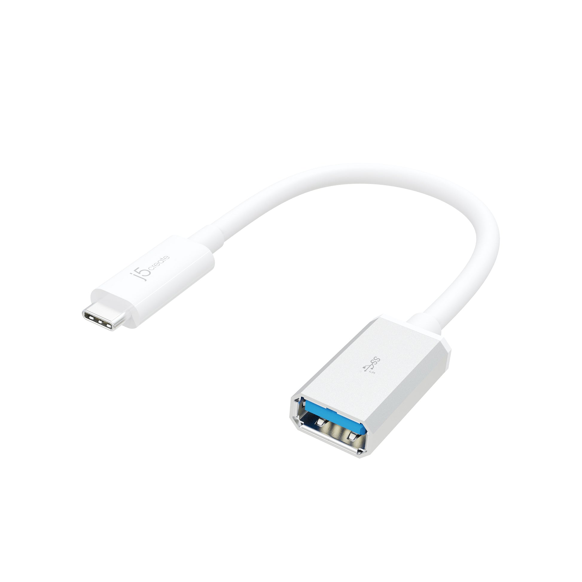 j5create JUCX05-N Adapter USB-C zu USB-A – USB 3.2 Gen 1 (5 Gbit/s), 0,1 m – für Windows/Mac