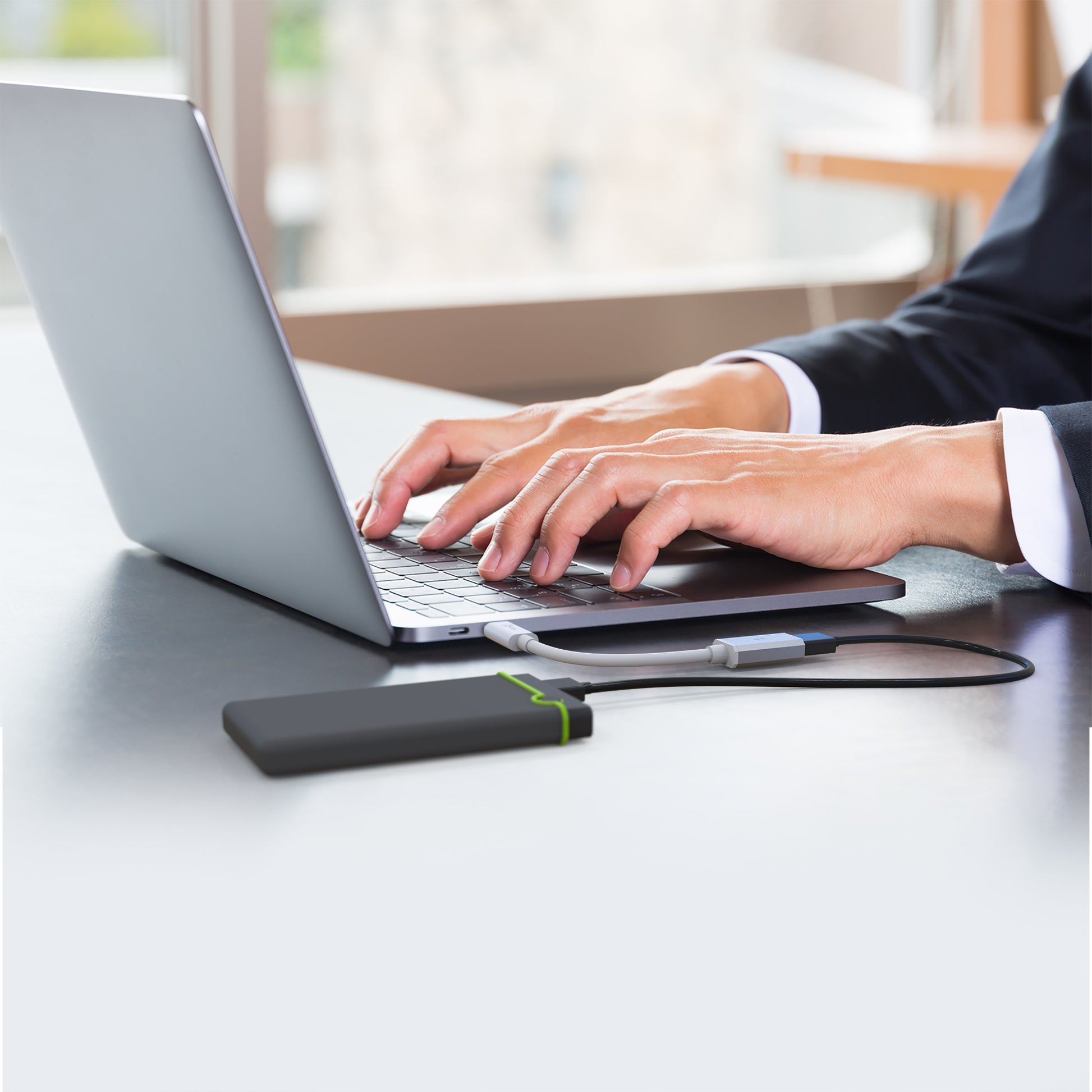 j5create JUCX05-N Adapter USB-C zu USB-A – USB 3.2 Gen 1 (5 Gbit/s), 0,1 m – für Windows/Mac