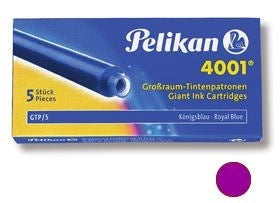 Pelikan 4001 GTP/5 Füllhalter-Patronen – Violett, für Pelikan Füllhalter, 5er-Pack