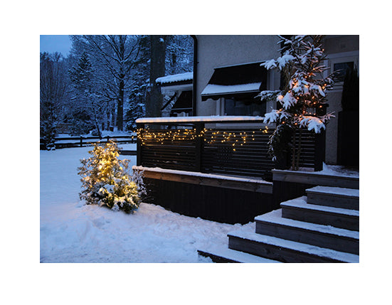 Star Trading System Decor Eiszapfen-Lichterkette Erweiterung – Warmweiss – IP44 – für System Decor – 100 LEDs