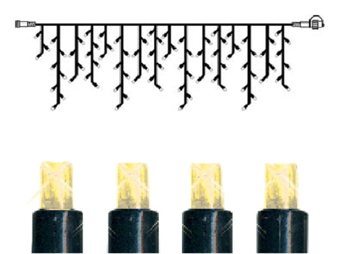 Star Trading System Decor Eiszapfen-Lichterkette Erweiterung – Warmweiss – IP44 – für System Decor – 100 LEDs