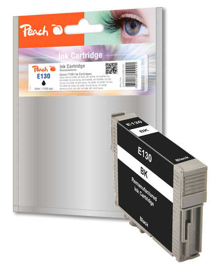 Peach T1301 Schwarz Tintenpatrone (Kompatibel) – 1'185 Seiten – für Epson Stylus Office BX525/535/625