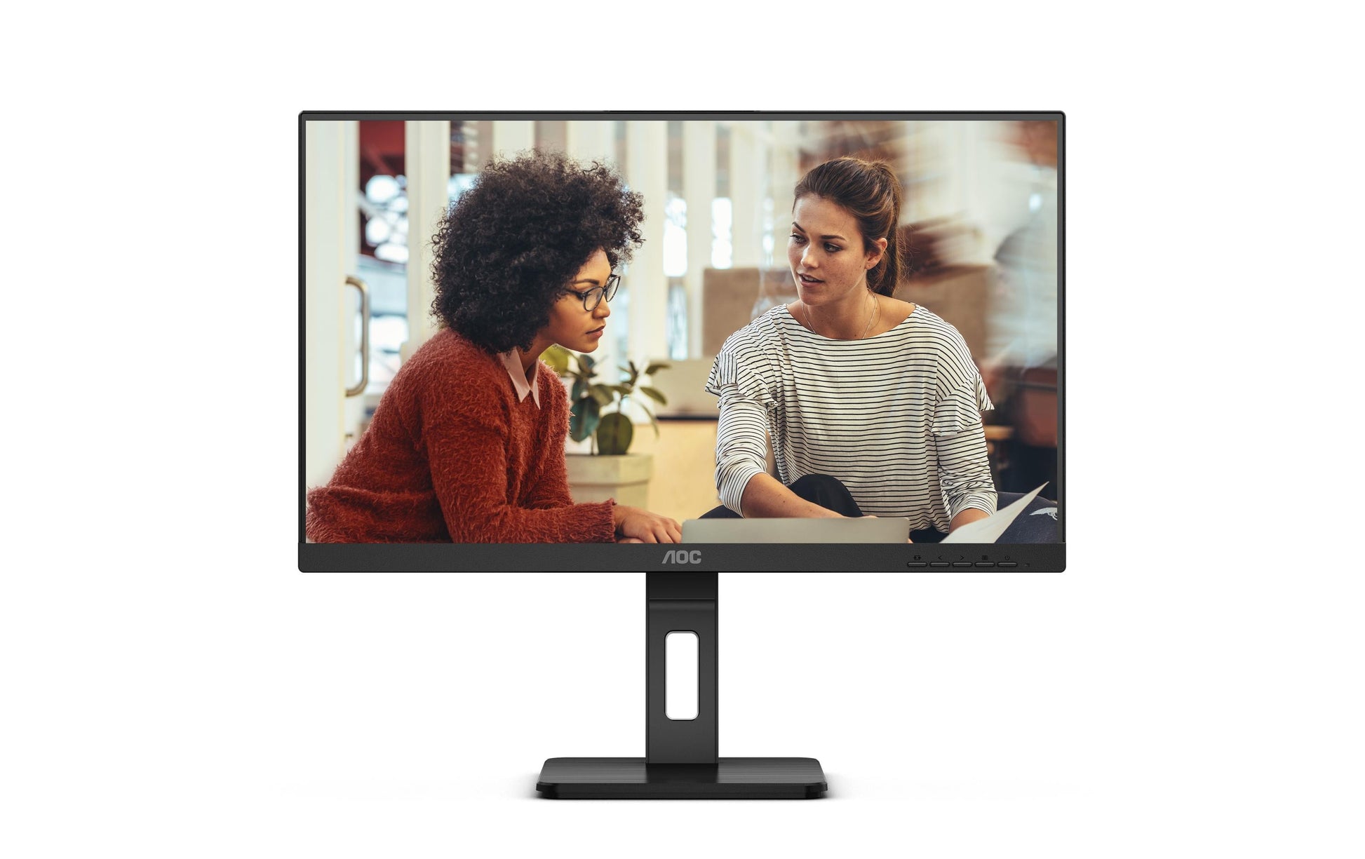 AOC 24E3QAF – Monitor, 24", IPS, 75 Hz, Integrierte Lautsprecher, Schwarz