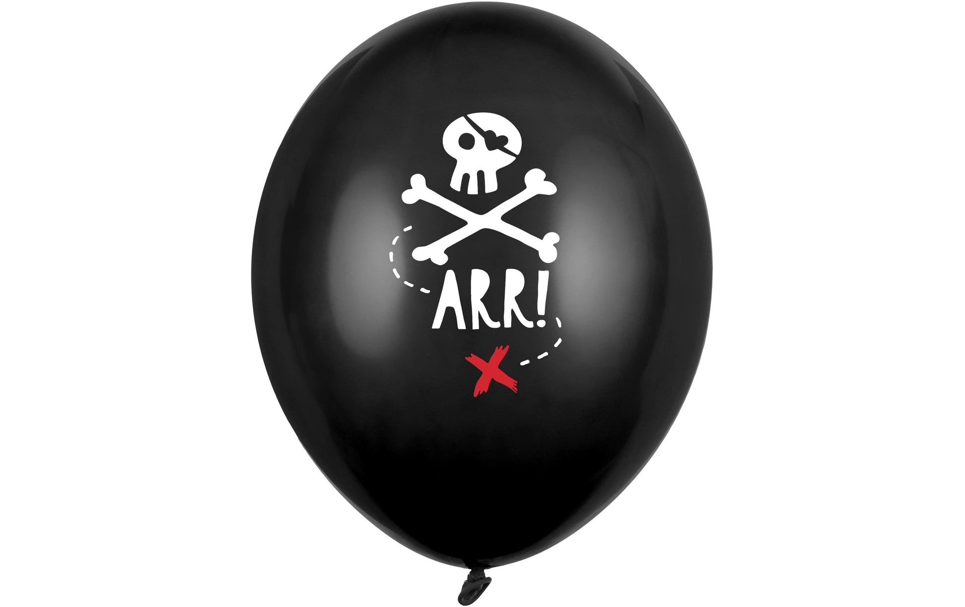 PartyDeco Piraten Luftballons – Schwarz – Ø 30 cm – Latex – 6 Stk