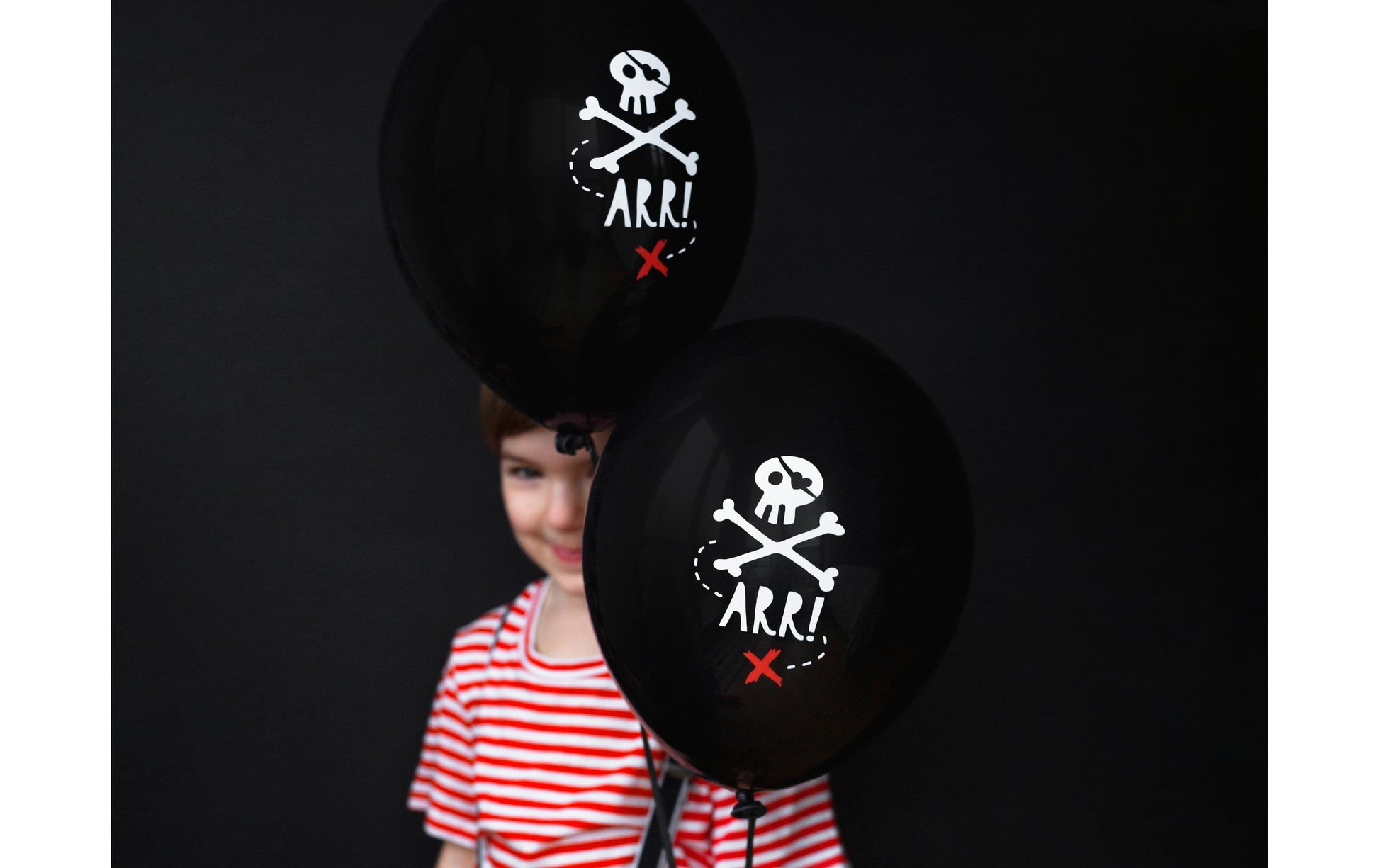 PartyDeco Piraten Luftballons – Schwarz – Ø 30 cm – Latex – 6 Stk