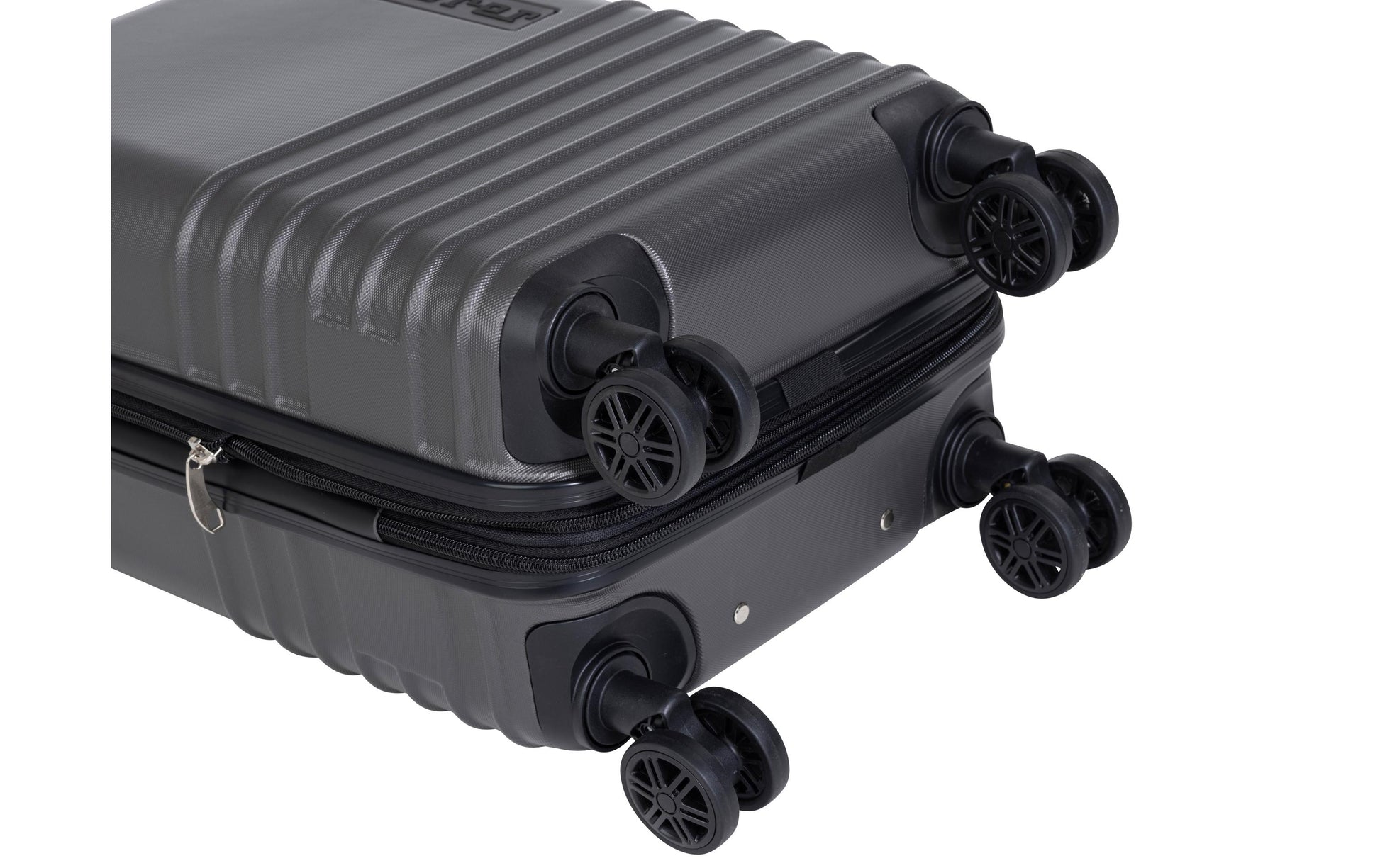 FTM Kofferset Explorer 2er-Set Handgepäck – Hartschale, 4 Rollen, Dunkelgrau
